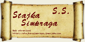 Stajka Šimpraga vizit kartica